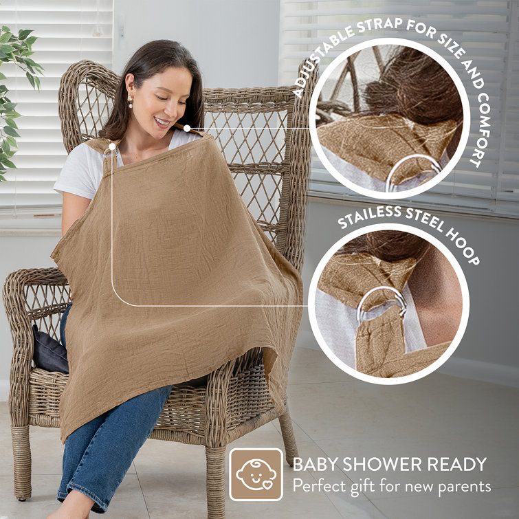 Gracie Oaks Dustu Muslin Nursing Cover Wayfair Canada